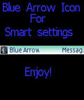 blue arrow icon for smart setting mobile app for free download